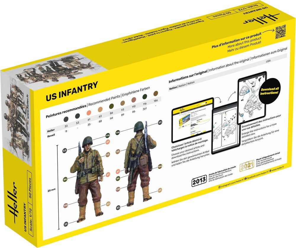 Heller US Infantry Historical Collection figurines 1/72 WWII