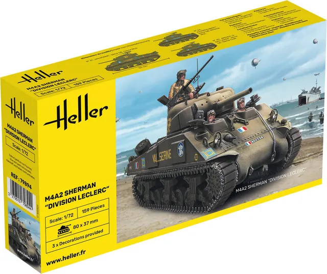 Heller The 9.99 M4A2 Sherman Division Leclerc 1/72 char