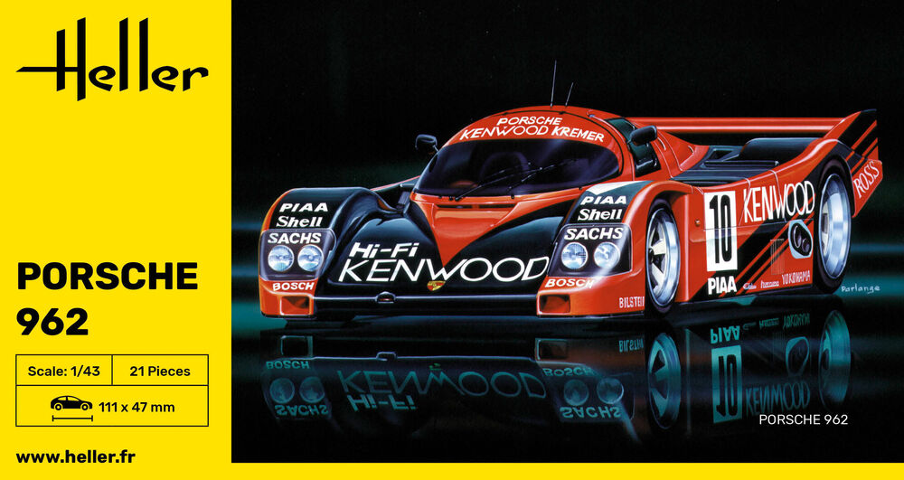Heller The 9.99 Porsche 962 1/43 voiture course
