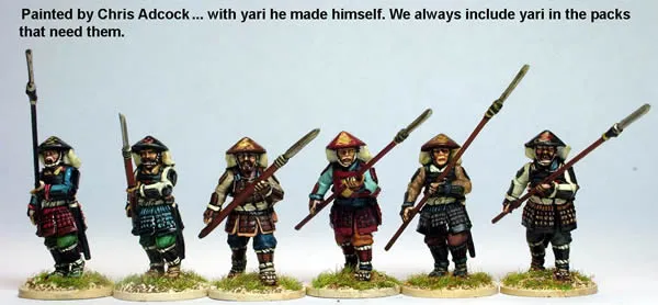 Perry Samurai SAM8 figurines Yari Ashigaru avançant