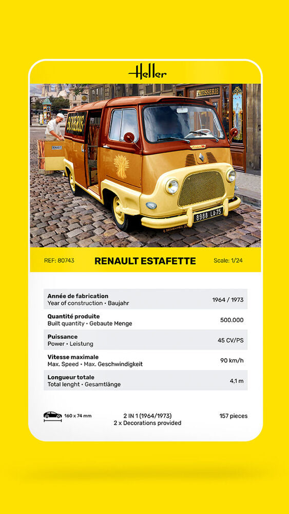 Heller Historical Collection Renault Estafette maquette voiture 1/24