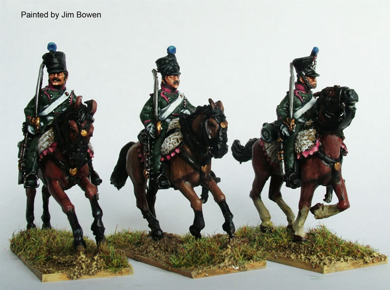 Perry Napoleonic FN41 figurines chasseurs à cheval au galop