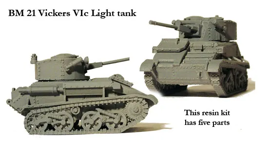 Perry Miniatures World War 2 BM 21 maquette char Vickers VI c