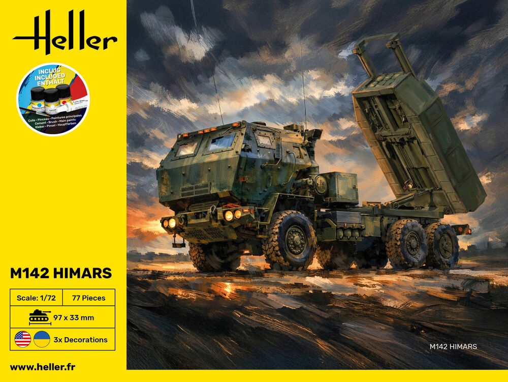 Heller Starter Kit M142 HIMARS 1/72 maquette char complet
