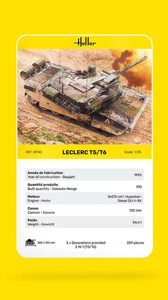 Heller Historical Collection Leclerc T5/T6 maquette char 1/35