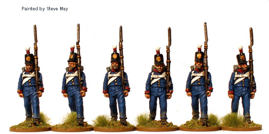 Perry Napoleonic PN 38 réservistes prussiens figurines métal marche