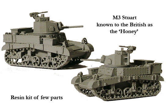 Perry Miniatures World War 2 BM 6 Char M3 Stuart Honey