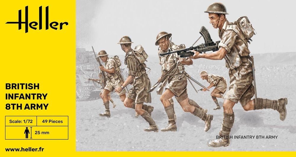 Heller Infanterie 8e Armée 1/72 figurines britanniques