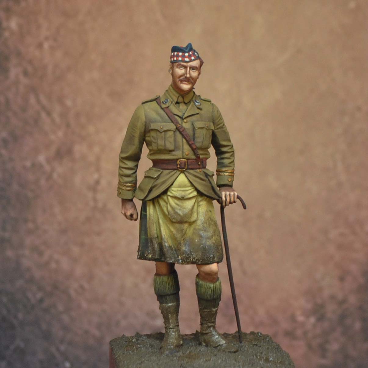 Art Girona 70mm Officer Gordon Highlanders 1915 figurine