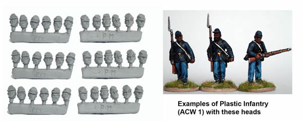 Perry Miniatures ACW26 têtes Union figurines 36 pcs