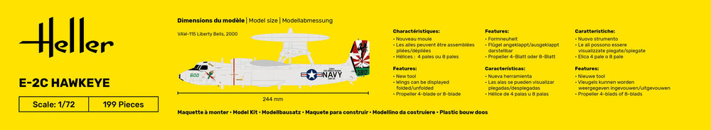 Heller E-2C Hawkeye 1/72 maquette avion militaire