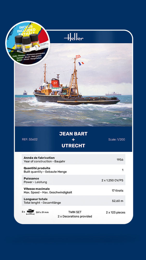 Heller Twinset Jean Bart + Utrecht 1/200 maquette bateau