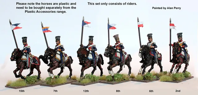 Perry DOW 9 figurines uhlans czapka lances hautes