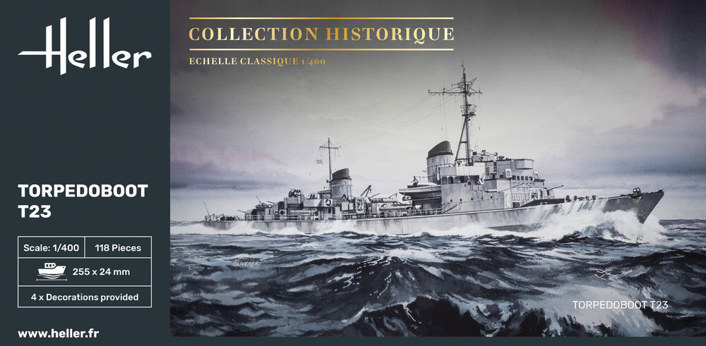 Heller Historical Collection Torpedoboot T23 1/400 maquette bateau