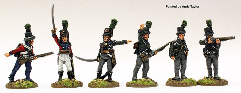 Perry Miniatures Napoleonic DAN33 jaeger figurines commandement