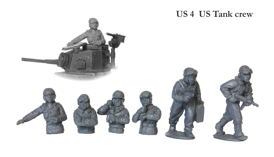 Perry Miniatures World War 2 US 4 figurines équipage char US