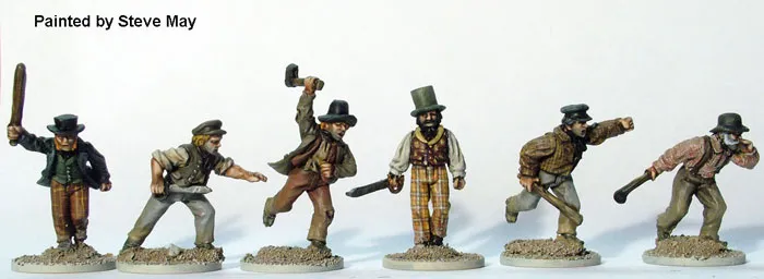 Perry Miniatures ACW 52 figurines émeutiers armes à main