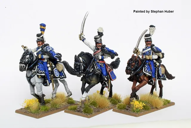 Perry Miniatures Napoleonic SAX 28 Hussar command figurines 28mm 1809