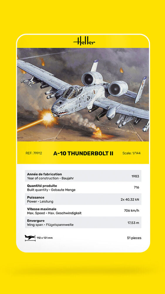 Heller The 9.99 A-10 Thunderbolt II 1/144 maquette avion