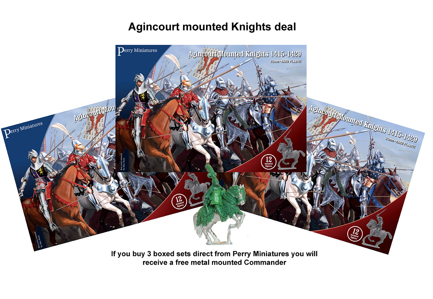 Perry Miniatures AO70 boîte chevaliers montés Agincourt 1415 x12
