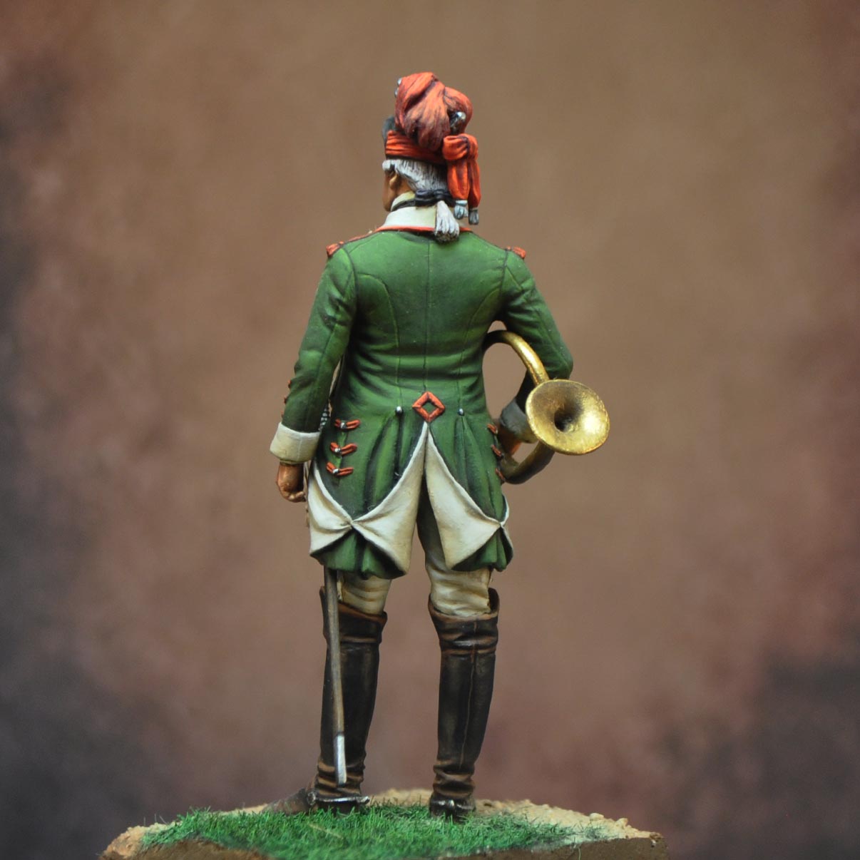 Art Girona 70mm 15th Light Dragoons figurine trompette 1760