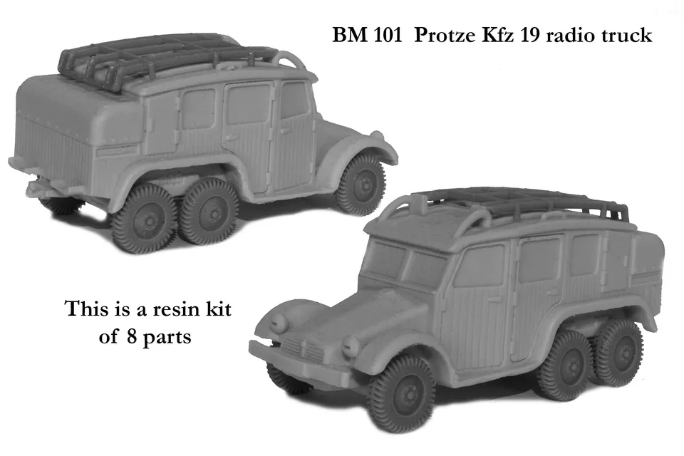 Perry BM 101 Protze Kfz 19 maquette camion radio 28mm