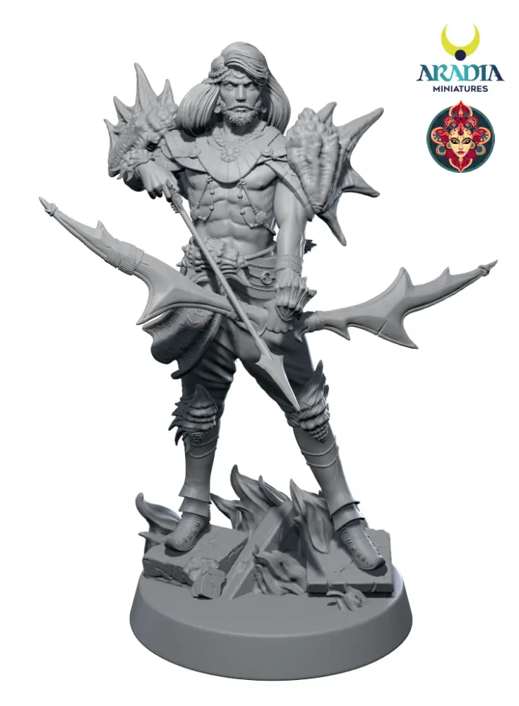 Aradia Kali Yuga Arjuna Figurine résine archer 75 mm
