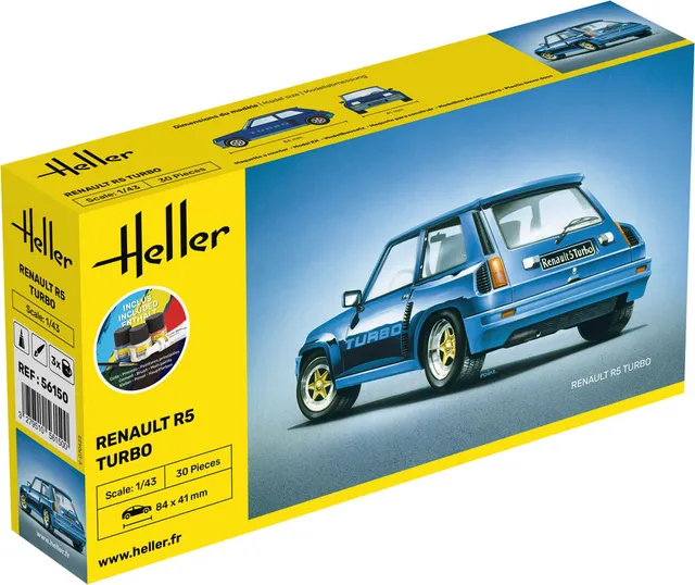 Heller Starter Kit Renault R5 Turbo 1/43 Maquette Voiture Rallye