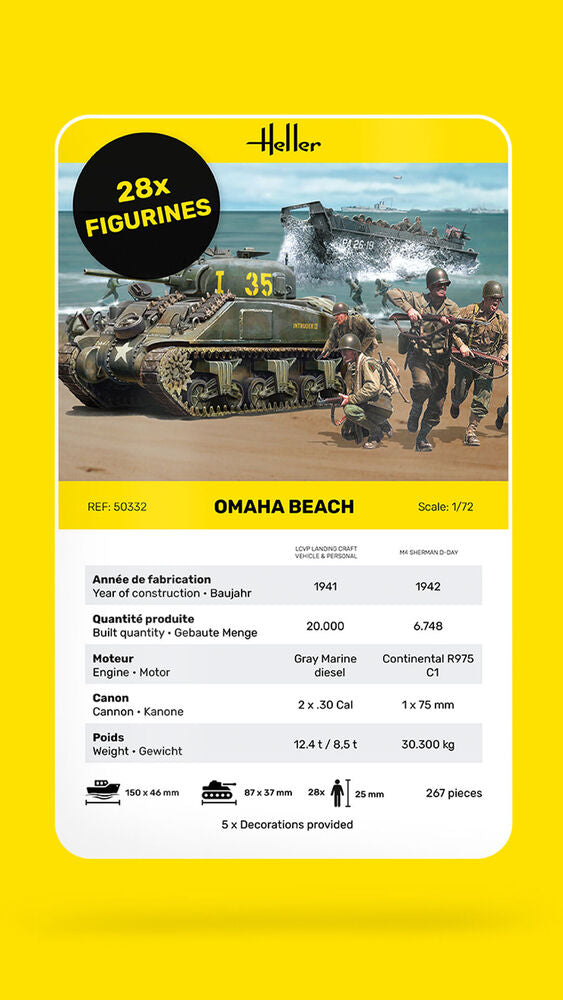 Heller Historical Collection Omaha Beach 1/72 maquette diorama
