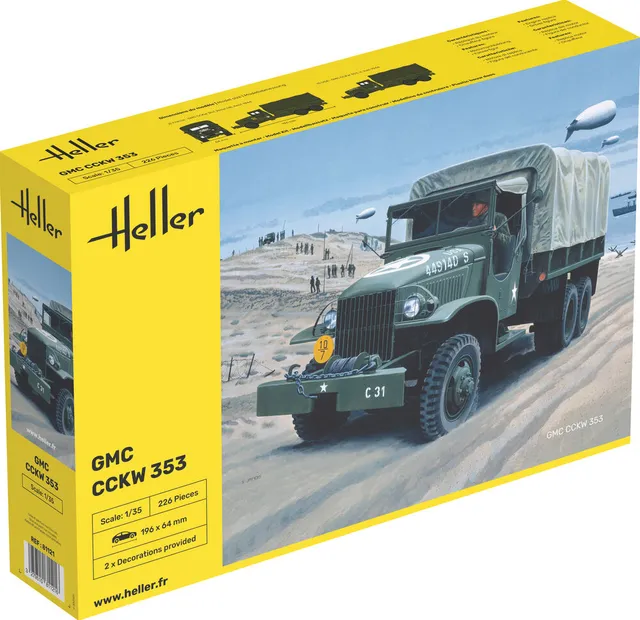 Heller Historical Collection GMC CCKW 353 1/35 maquette camion WWII