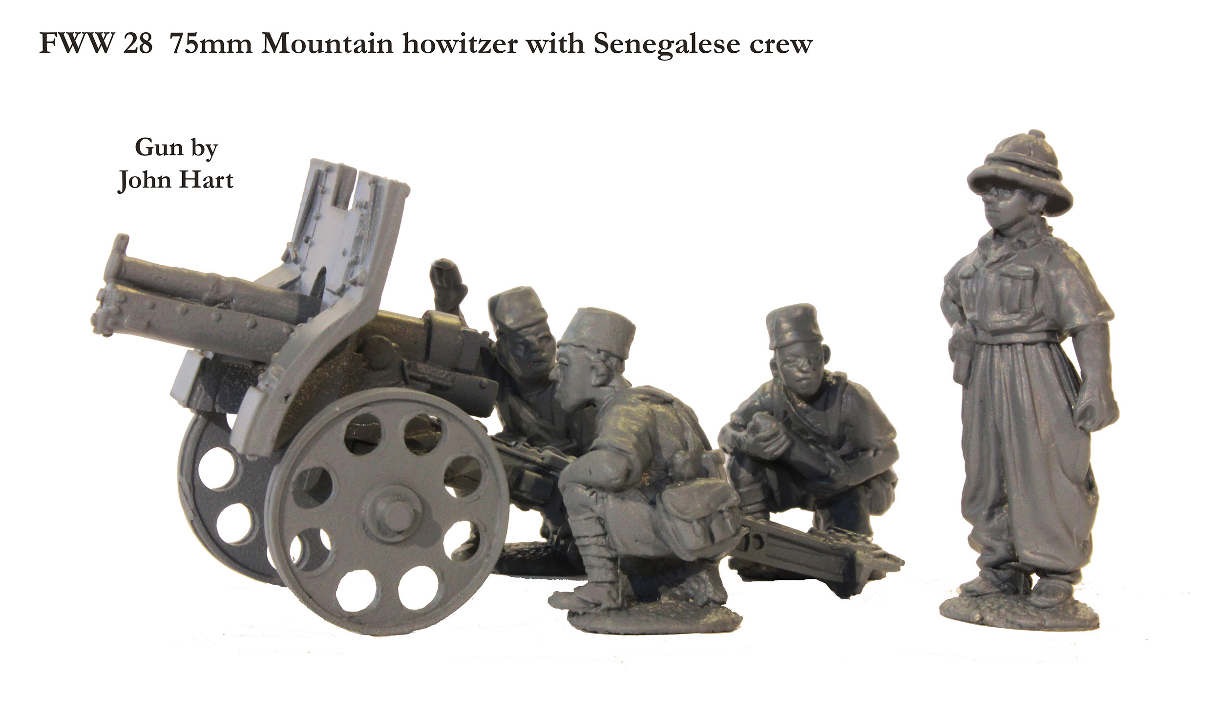 Perry Miniatures World War 2 FWW 28 obusier 75mm maquette