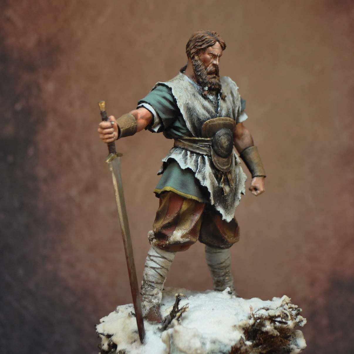 Art Girona 70mm Guerrier Saxon Vétéran figurine 5e
