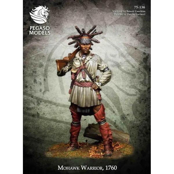 Art Girona Miniatures Guerrier Mohawk 1760 figurine 54mm à peindre