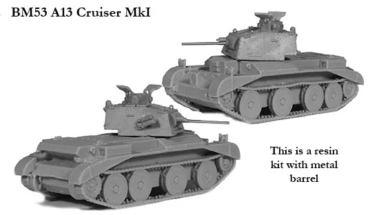 Perry Miniatures World War 2 BM53 A13 Cruiser MkI maquette résine