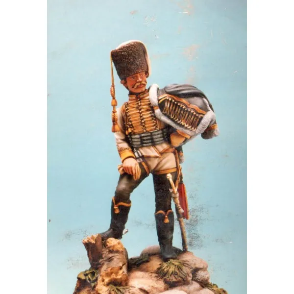 ART GIRONA Miniatures Frederick Hussar Officer 1750 figurine 54mm