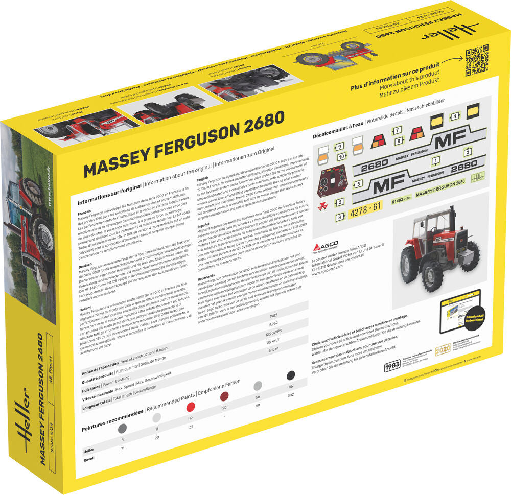 Heller Starter Kit Massey Ferguson 2680 tracteur 1/24