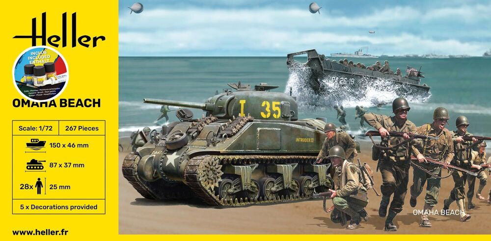 Heller Starter Kit Omaha Beach maquette diorama 1/72 complet