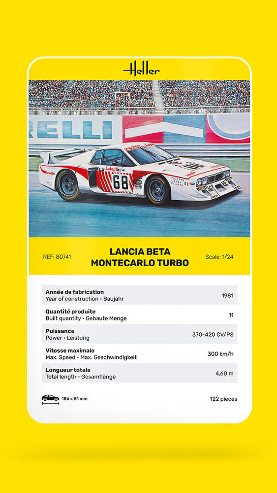 Heller Historical Collection Lancia Beta Montecarlo Turbo 1/24 maquette