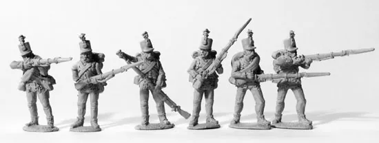 Perry Miniatures Napoleonic AN 32 figurines Grenz infanterie 28mm