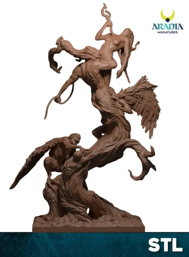 Aradia Minis Divine Comedy Tree Suicides fichier STL