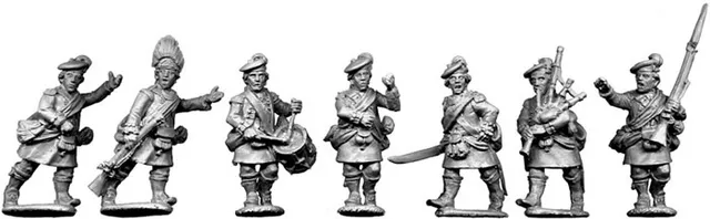 Perry Miniatures AW1 figurines commandement highlanders avance