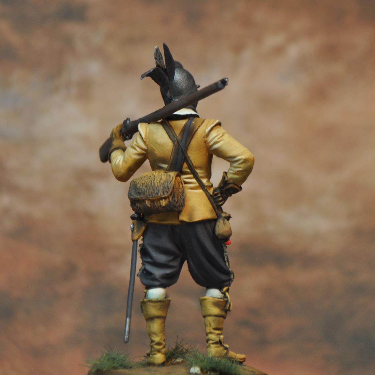 ART GIRONA General Serie Mousquetier Régiment Jaune figurine 54mm Suédoise