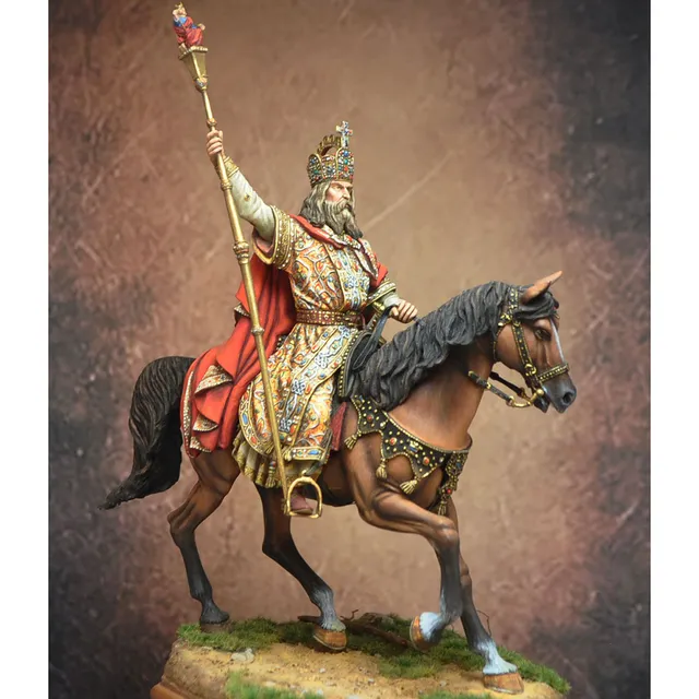 Art Girona 70mm Karolus Imperator Augustus figurine 70mm carolingien