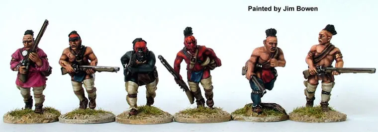 Perry AWI AW30 guerriers en marche fusils et mousquets métal