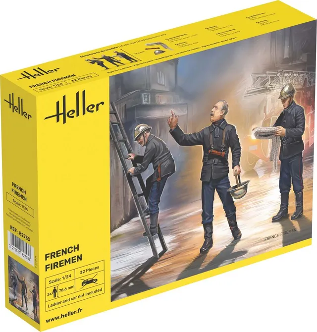 Heller Historical Collection Pompiers figurines 1/24 pompiers France