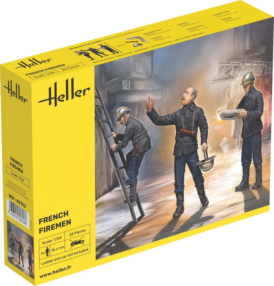 Heller Historical Collection Pompiers figurines 1/24 pompiers France