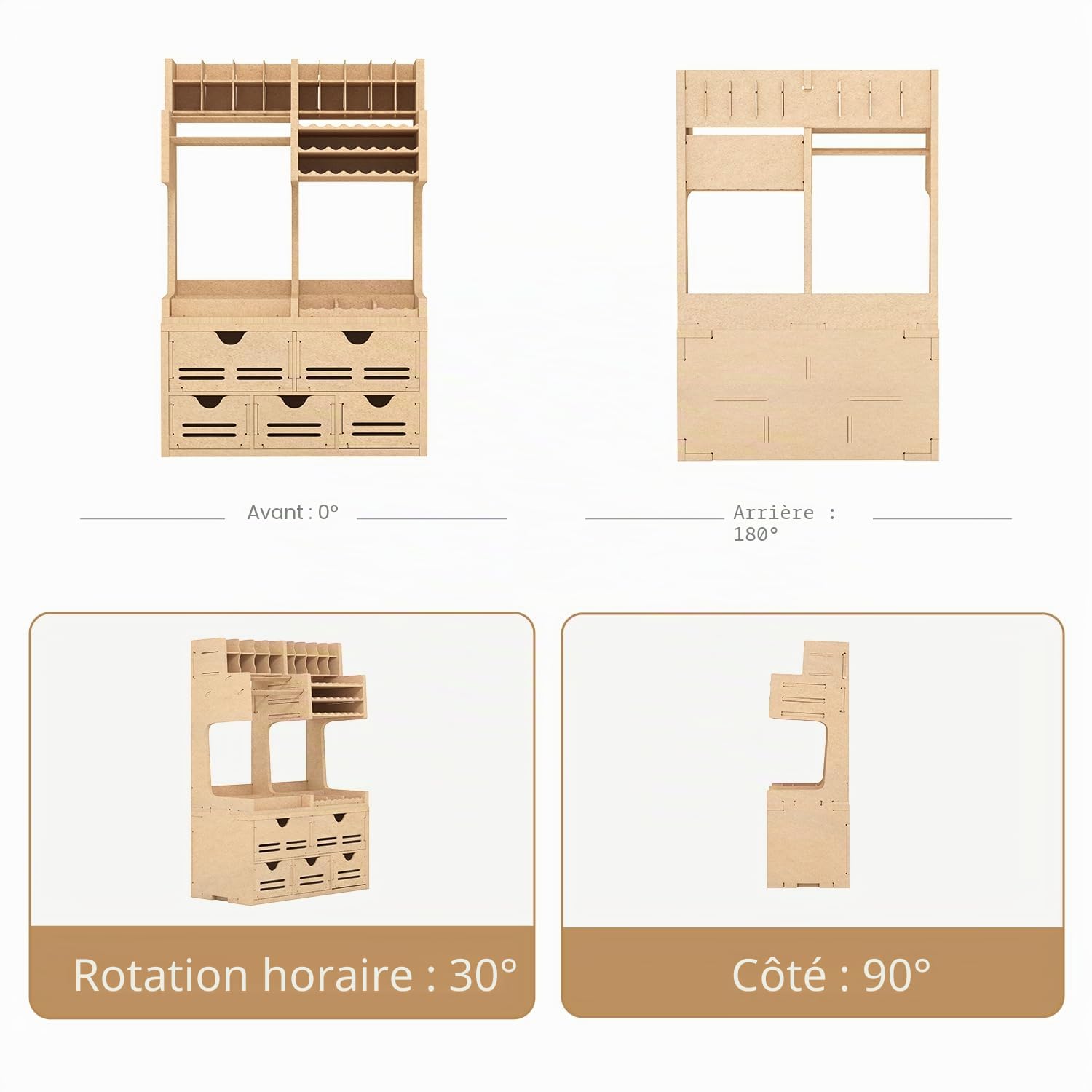 Bucasso Hobby Organizer Set GK Plus station atelier MDF