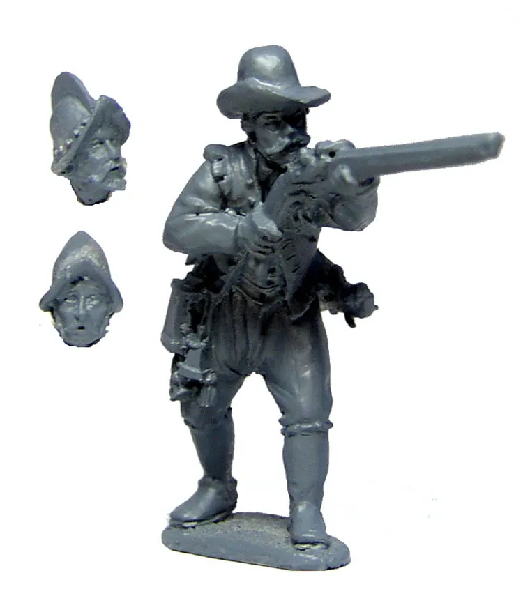 Perry 40mm BR15 caliverman figurine garnison 3 têtes