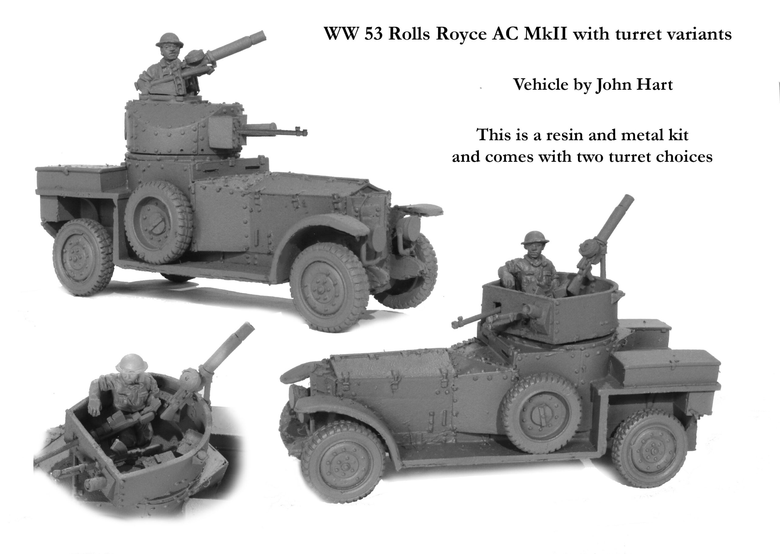 Perry Miniatures World War 2 WW53 Rolls Royce maquette blindé 2 tourelles