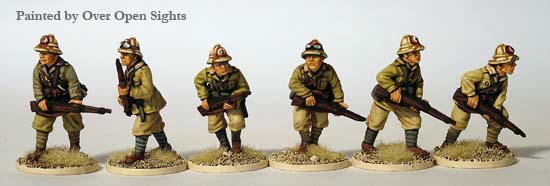 Perry ITWW 7 Italian Riflemen casque tropical figurines 28mm